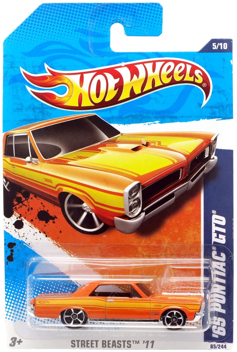 Amazon.com: 2011 Hot Wheels '65 Pontiac GTO Orange #85/244 : Toys